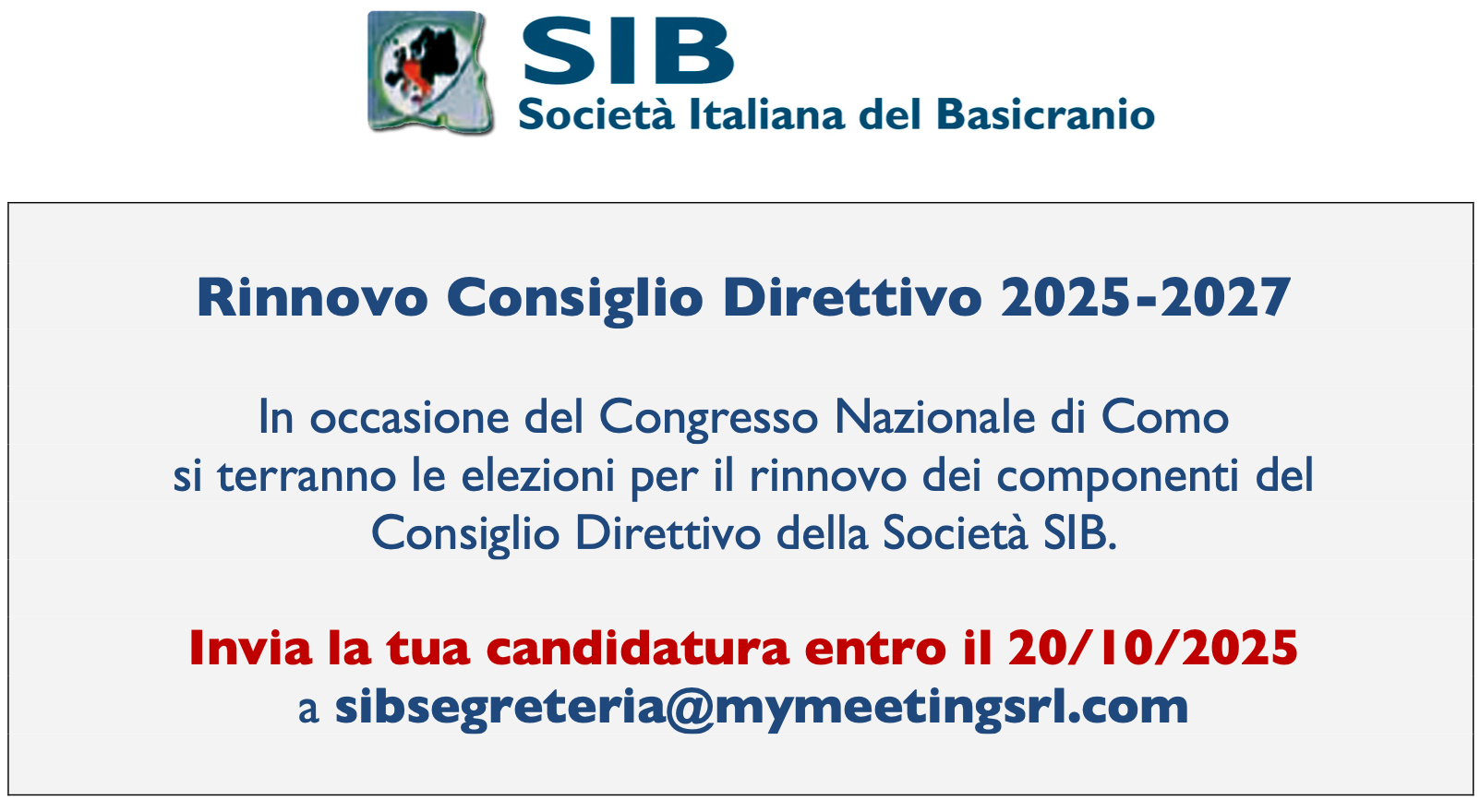 Rinnovo Consiglio Direttivo 2025-2027