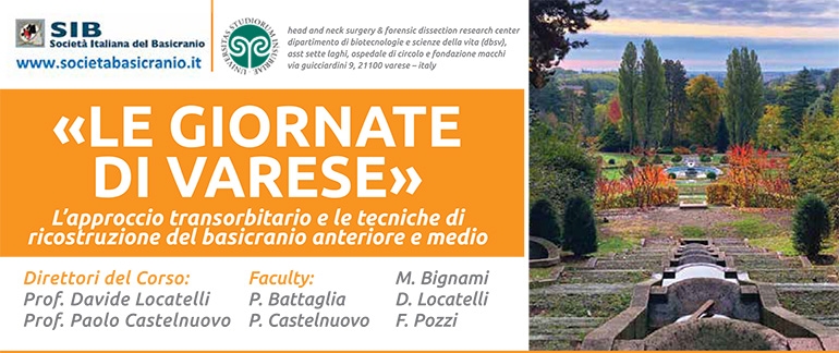 LE GIORNATE DI VARESE. L'approccio transorbitario e le tecniche di ricostruzione del basicranio anteriore e medio
