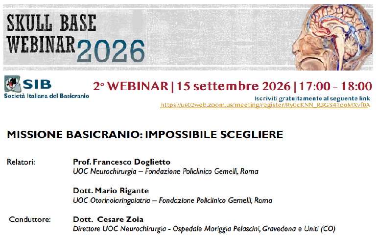 2° WEBINAR 2026 - MISSIONE BASICRANIO: IMPOSSIBILE SCEGLIERE